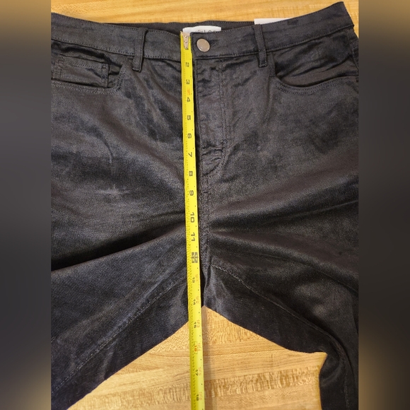 LOFT Curvy High Waist Skinny Velvet Pants Black, size 12 - Picture 10 of 11